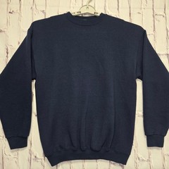Vintage Tultex Blank Crewneck Sweatshirt Navy Men’s Size Large Cotton Polyester