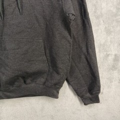 PORT & COMPANY Hoodie Fleece SMALL Men Casual Print Pullover Fall Winter Gray