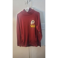 NFL Combine Authentic Washington Redskins Hoodie Mens Medium Burgundy WAS Logo