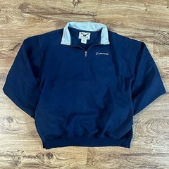 Oarsman 913 Navy Blue Quarter Zip Pullover Sweatshirt with Boeing Logo