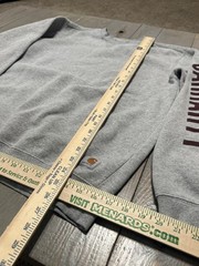 Carhartt crewneck sweatshirt Color Gray graphic block logo on the sleeve Size S