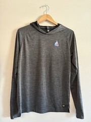 Mier Mens Grey Lightweight Breathable Hoodie Athletic Size Small Nautical Ocean
