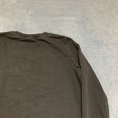 Banana Republic Sweatshirt Mens Medium Black Modern Logo Fleece Lined Ribbed Hem