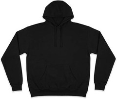 Super Heavyweight Hoodie Boxy Oversized Fit Unisex Double Layered Hood Black Bla