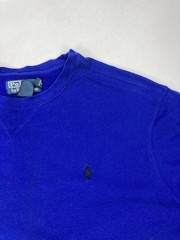 VINTAGE Polo Ralph Lauren Crewneck Sweatshirt Men XXL Royal Blue Pony