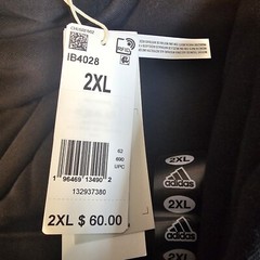 NEW Adidas Mens Hoodie 2XL Essentials Fleece Stripes Black Athletic Sports