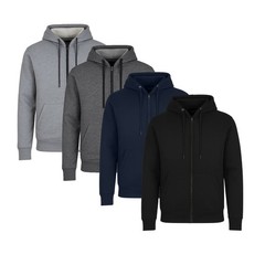 Men’s Slim-Fit Fleece-Lined Zipper Hoodie – Warm Lounge Jacket Sweater, (S-3XL)