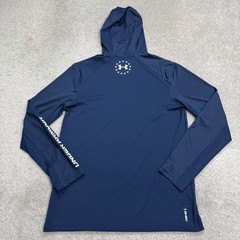 Under Armour Iso-chill Hoodie Shirt Mens Small Blue Fish Hook Logo Boat Light