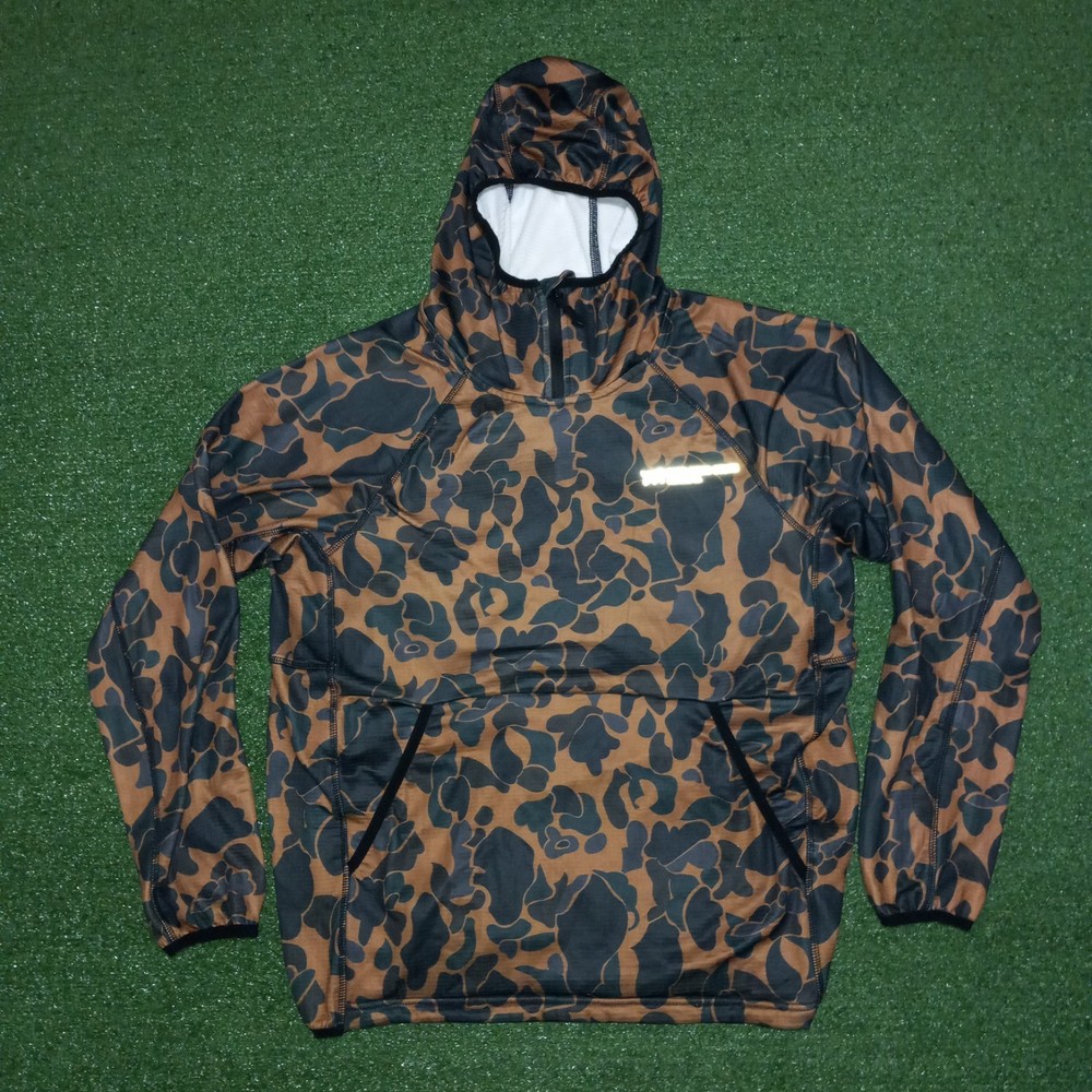 Back Down South Waffle Grid Hoodie CAMO Pullover Hooded Fleece Mens Medium