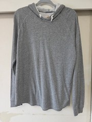 Marine Layer Lightweight Pullover Light Heather Gray Hoodie Sweatshirt SZ Marge