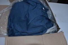 24 Tultex 320 Fleece Lined Heather Denim Pullover Hoodie Sweatshirt Blank Mens L