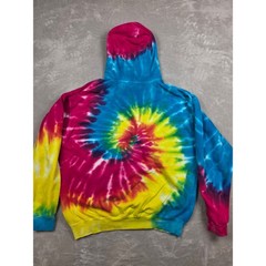 Colortone Hoodie Mens L Multicolor Tie Dye Hershey Graphic Pullover Sweatshirt