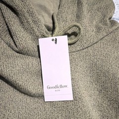 Goodfellow & Co Men’s Pullover Hoodie Green L Solid Fleece Drawstring
