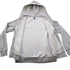 H+M DIVIDED Drawstring Hooded Sweatshirt Medium/Full Zip/Gray/Front Pockets