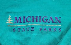 Michigan State Parks Sweatshirt Jerzees 2X Green USA See Description