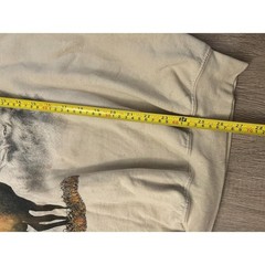 VTG Elk Wildlife Graphic Sweatshirt Mens XL Tan Good Delta Sleeve Hit Pullover