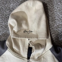 Sean John Hoodie Mens 2XL Beige Gray Full Zip Spell Out Sweatshirt Hip Hop XXL