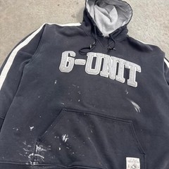 Vintage Y2K G-Unit Hoodie Hip Hop Paint Splatter Distressed Black Mens XXL