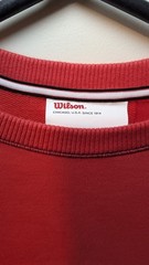 Wilson Color-Block Crewneck Sweatshirt Red/White/Navy – Med – Vintage Style