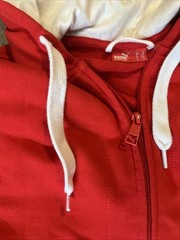 PUMA Men’s Full Zip Hoodie Large Red Long Sleeve Pockets