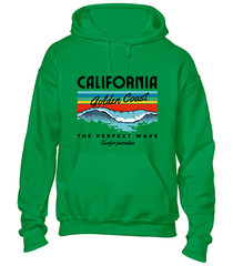 CALIFORNIA GOLDEN COAST HOODY HOODIE SUMMER HOLIDAY CLOTHING CASUAL NICE TOP