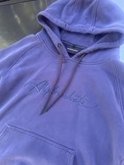 Alphalete Hoodie Navy Blue Pullover Script Embroidered Logo Gym Mens Size Medium