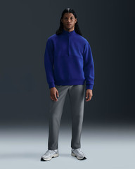 Nike 24.7 Mens Dri-FIT 1/2-Zip Soft Fleece Pullover Top Royal Blue M L