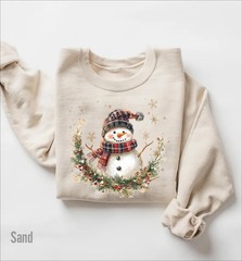 Christmas Snowman Sweatshirt Cute Winter Holiday Apparel