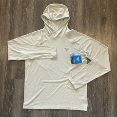 NEW Columbia PFG Unchartered Hoodie OmniShade OmniWick 40 UPF Gray Men Sz SMALL