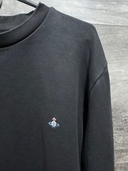 Vivienne Westwood Men’s Black Orb Logo Crewneck Sweatshirt Pullover Jumper XL