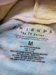Friends Hoodie Mens Medium Tie Dye Pullover TV Show Graphic Sweatshirt