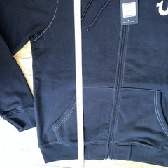 $119 NWT True Religion Zip Hoodie Men’s Large Jet Black Buddha Logo