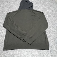 Express Pullover Hoodie Men’s Size Large Green Gray 1/4 zip with buttons