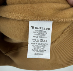BURLEBO Men’s Midweight Fleece Hoodie Sweatshirt XL Light Brown Duck Hunting Dog