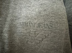 Armani Jeans Sweat Shirt Full Zip With Pocket-Grey-Size S-Brand New-US Seller