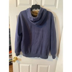 Weatherproof Vintage Mens Sherpa Lined Full Zip Hoodie Navy Blue Size Medium