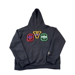 October’s Very Own Black Cotton Varsity Letter Men’s Hoodie Tagged M Fits Like S