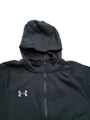 New Under Armour Fleece Hoodie Full Zip Hustle Black Small XL 2XL