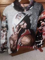 Brand X Studios Designer Brand Michael Jordan 3 Tapestry Pullover Hoodie Medium