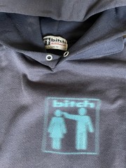 90s Bitch Skateboards Pullover Hoodie Blue Size large