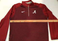 Nike Mens XL Alabama Crimson Tide Red Dri Fit Quarter Zip Pullover Sweatshirt