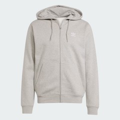 adidas Trefoil Essentials Full-Zip Hoodie Grey