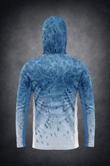 Men Long Sleeve Fishing Hoodie Mask Anti-UV Sun Protection Clothes Fish Shirt