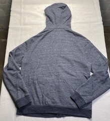 Everlane Hoodie Sweatshirt Mens Large Blue Fleece Full Zip Pockets 100% Cotton