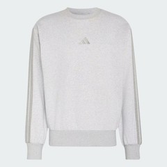 adidas Essentials 3-Stripes Fleece Sweatshirt Grey