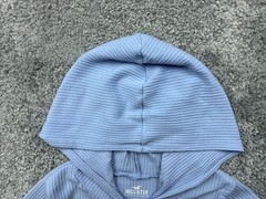 Hollister Hoodie Teens S Blue Full Zip Hooded Tagless Lightweight Slim Fit