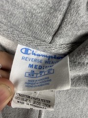 Champion Reverse Weave Hoodie Mens M Gray Pullover Sweatshirt Embroidered Logo