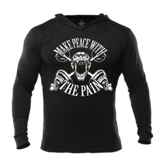 Iron Gods Make Peace W/ The Pain Hoodie Bodybuilding Gym Pullover Workout