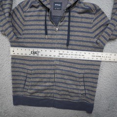 Prana Cardiff Fleece Hoodie Mens M Striped Sustainable Casualcore CozyMinimalist