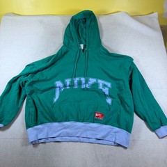 Nike Team Hoodie Mens XXL Green Blue Colorblock Graphic Pullover Sweatshirt